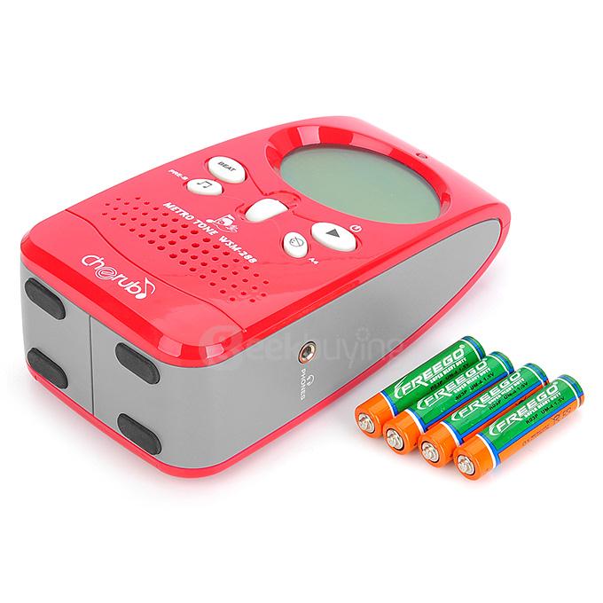 Cherub WSM-288 Portable Digital Tuner & Metronome & Tone Generator for Musical Instruments - Red