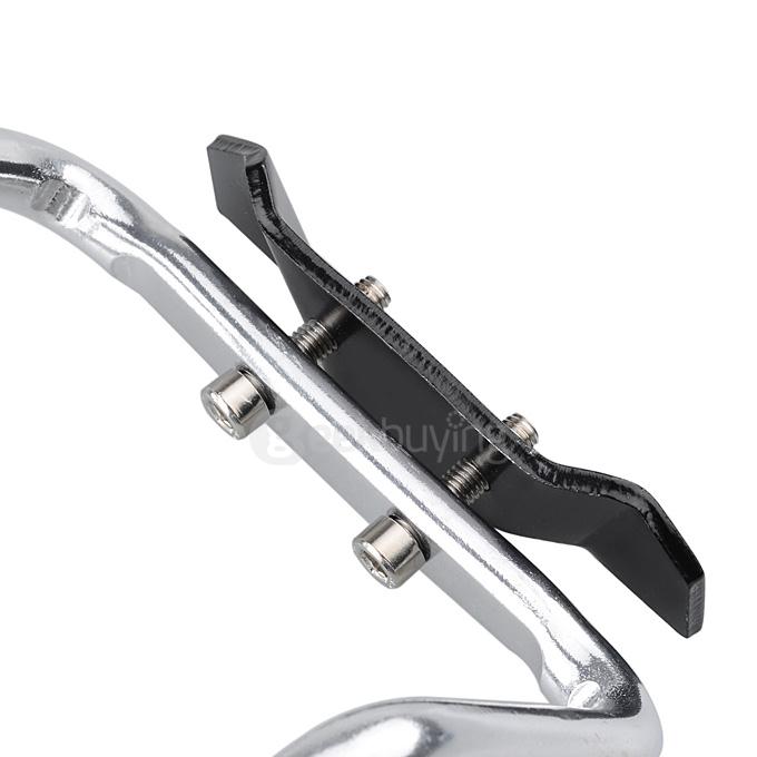 Bicycle Saddle Tail Mounted Aluminum Alloy Dual Water Bottle Holder - Silver