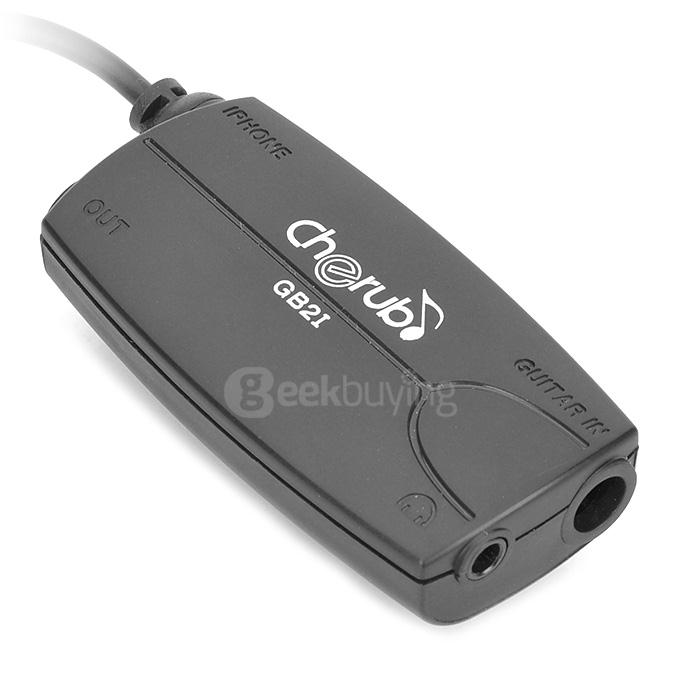 Cherub GB2i Electric Guitar Bass To iPhone Cellphone Tuning Connector Effect Device - Black