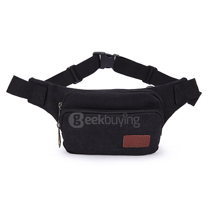 KAUKKO YP86 Leisure Small Pockets Sports Travel Waist Pack - Black