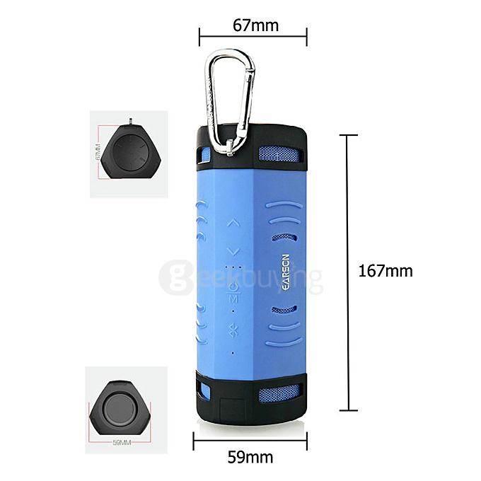 EARSON E160 Wireless Bluetooth Speaker Super Bass Stereo With SD TF Card Slot for iPhone / Samsung - Blue