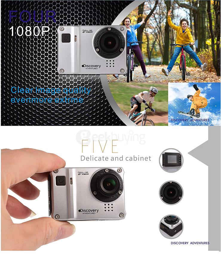 Discovery DS200 NTK 96655 1080P 30M Waterproof Action Camera with 1.5