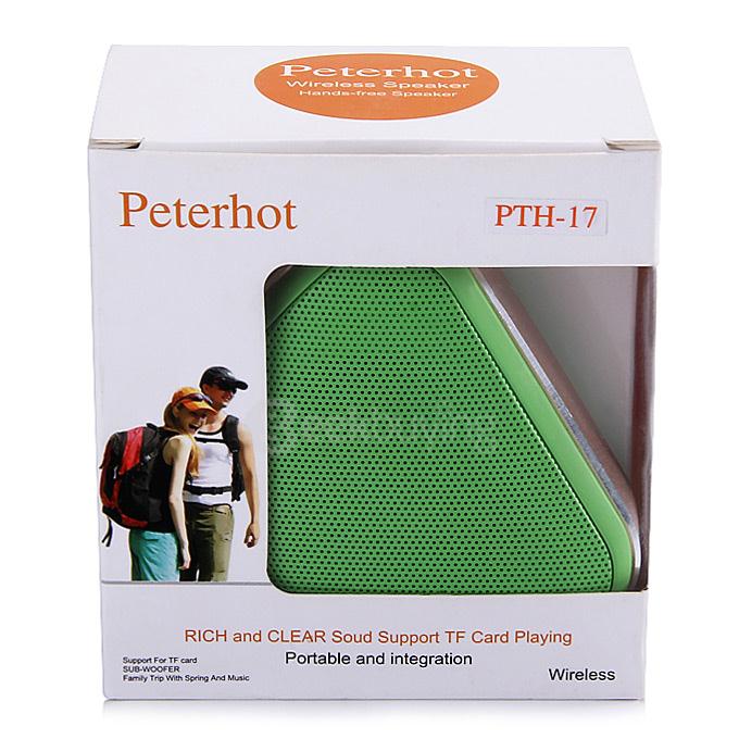 Peterhot PTH-17 Srereo Wireless Bluetooth Speaker Perfume Bottle Design With MIC Handsfree TF Card - Green