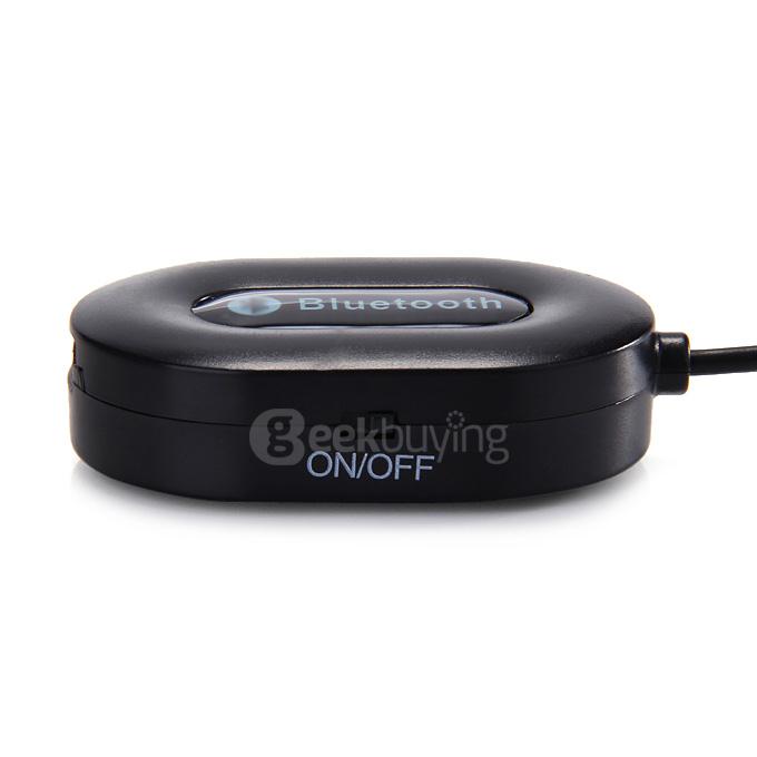 BM-E9 Bluetooth Stereo Audio Receiver Hi-Fi A2DP BM-E9 BT3.0 AUX Car Kit With 3.5MM Adapter/ Built-in Battery - Black
