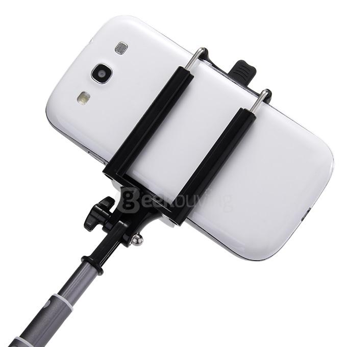 Original Hooc HO-SF812 Bluetooth 3.0 Selfie Stick Collapsible Adjustable Monopod Handle Stick Self Pole For iOS Android - Silver+Black