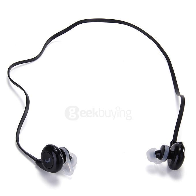 BT-H108 Bluetooth Stereo Headset BT4.1 Headphone Wireless Earbuds Sports Earphone Dual Power Supply - Black