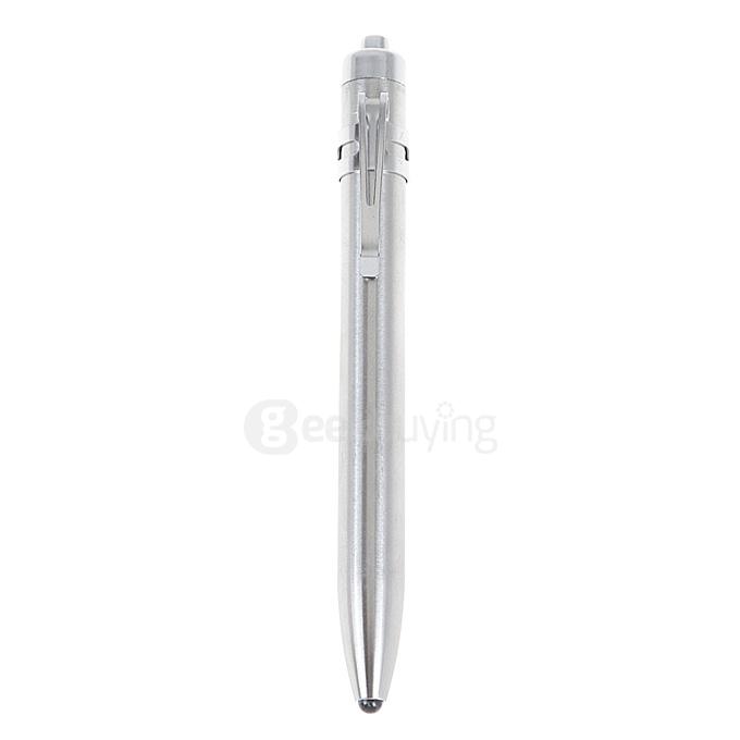 KX-903 Stainless Steel Mini LED Pen Light White Light Penlight Flashlight w/ Clip 1 xAAA