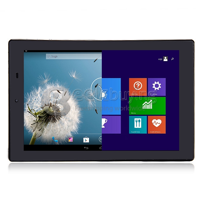 PIPO W6S WiFi Dual OS 8.9 Inch 2GB/64GB Win8.1 with Bing & Android4.4 Tablet PC Intel Z3735F Quad Core 1.83GHz PLS 1920*1200 HDMI Bluetooth - Black