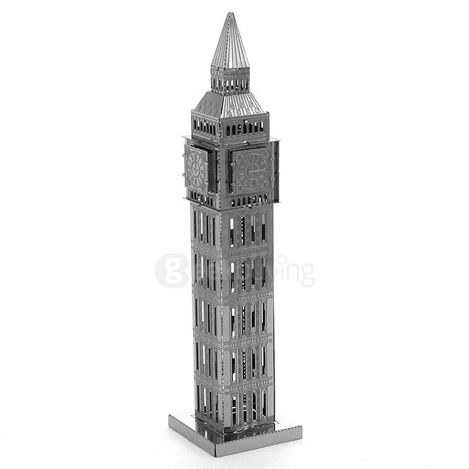MINI DIY 3D Nanometal Model Big Ben Puzzle - Silver