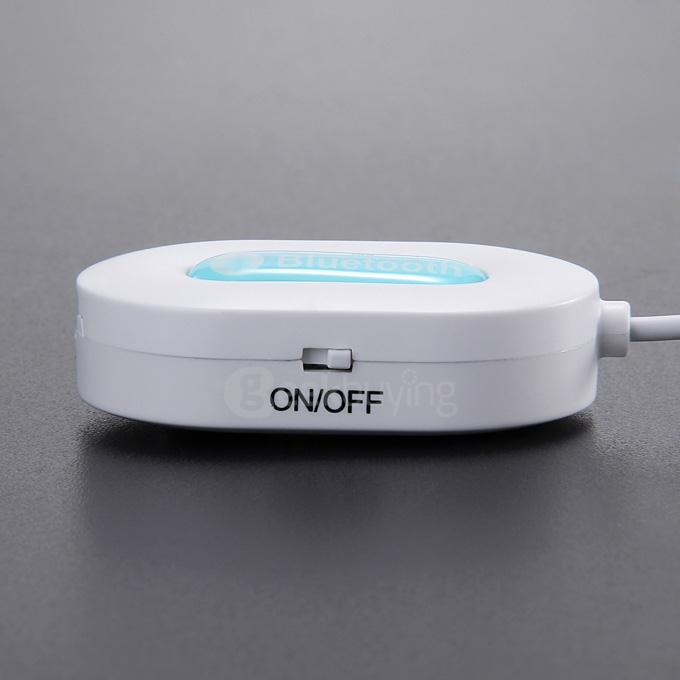 BM-E9 Bluetooth Stereo Audio Receiver Hi-Fi A2DP BM-E9 BT3.0 AUX Car Kit With 3.5MM Adapter/ Built-in Battery - White