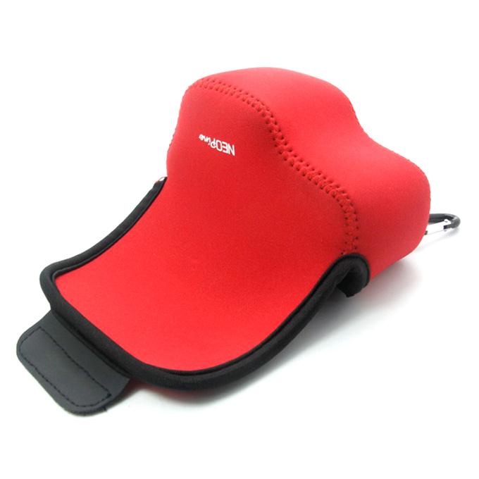 Neopine NE-G1X MarkII High Quality Diving Material Camera Bag Case for Canon G1X Mark II - Red