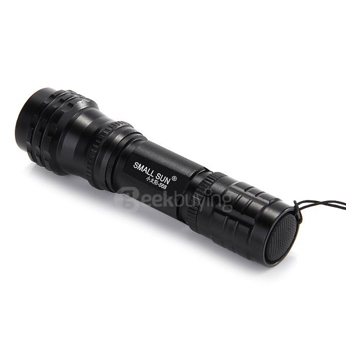 Small Sun ZY-568 Super Mini AA LED Flashlight Torch for Outdoor Activities - Black