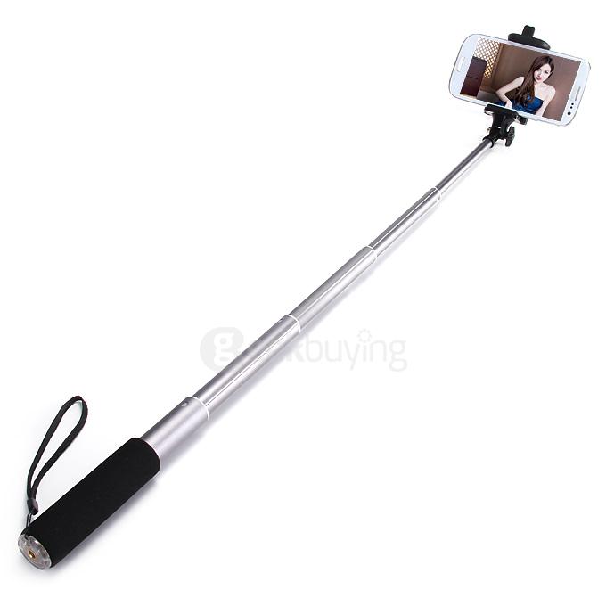Original Hooc HO-SF812 Bluetooth 3.0 Selfie Stick Collapsible Adjustable Monopod Handle Stick Self Pole For iOS Android - Silver+Black