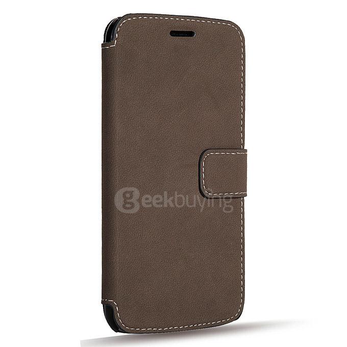 Original Cortex Flip Cover Protective Case for DOOGEE Y100 Pro 4G Smartphone - Brown
