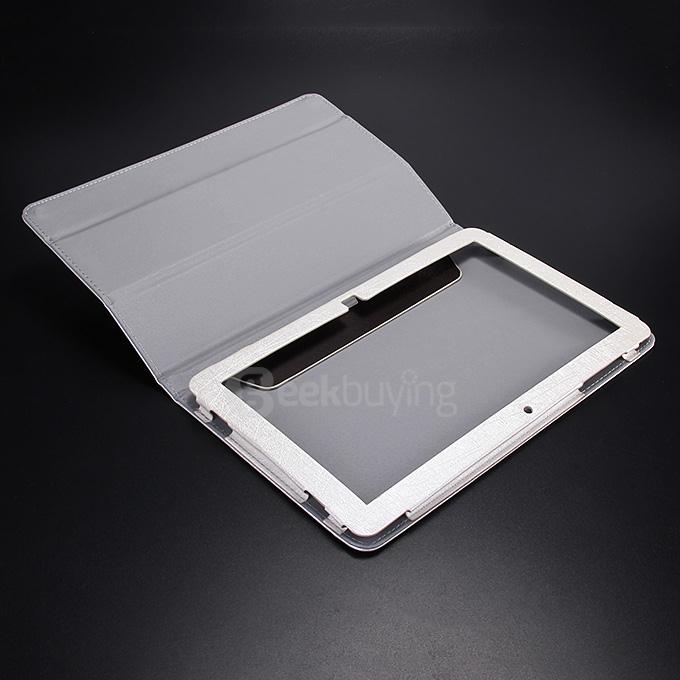 10.6 Inch PU Leather Stand Case Cover for CUBE i7 Stylus Tablet PC - White