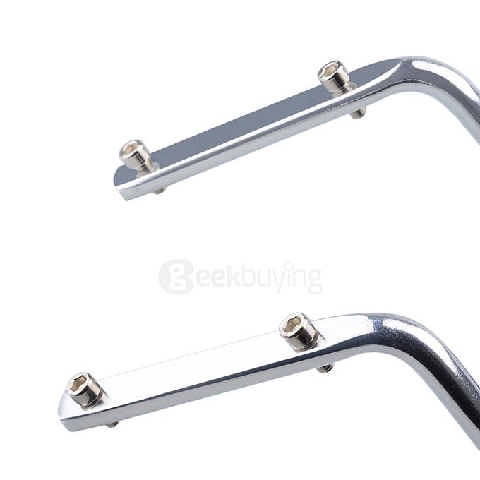 Bicycle Saddle Tail Mounted Aluminum Alloy Dual Water Bottle Holder - Silver