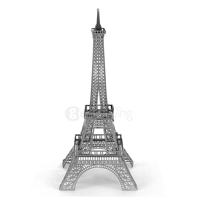 MINI DIY 3D Nanometal Model 3D Eiffel Tower Puzzle - Silver