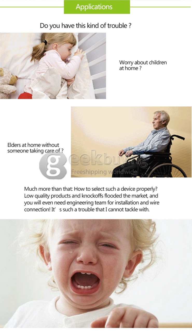 Transfluent U23 Home Security Wifi Remote Control / Phone Control Mini Camera Lamp Holder Powerded E27 Interface - Black