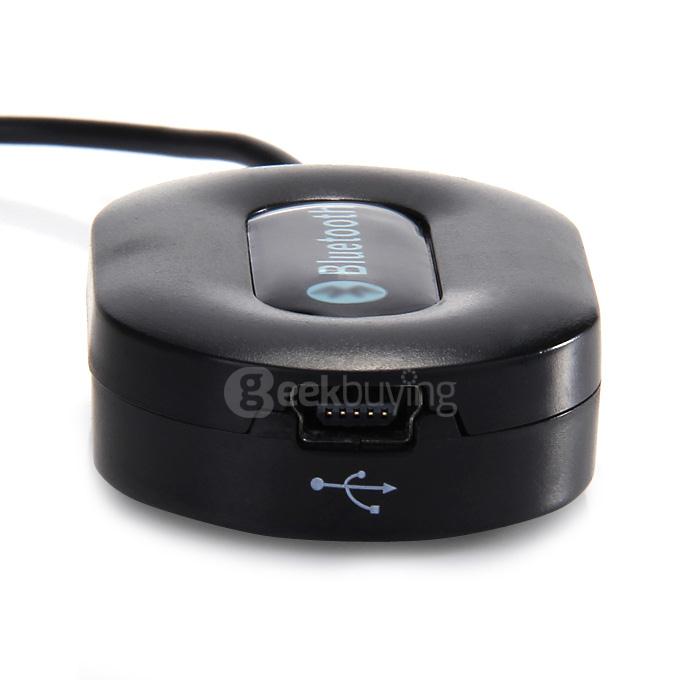 BM-E9 Bluetooth Stereo Audio Receiver Hi-Fi A2DP BM-E9 BT3.0 AUX Car Kit With 3.5MM Adapter/ Built-in Battery - Black