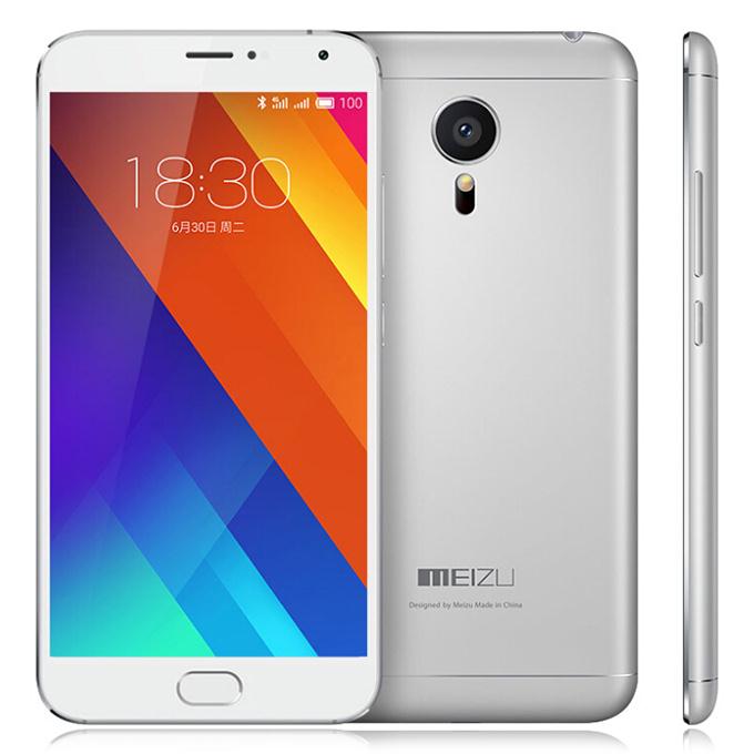 MEIZU MX5 4G 5.5inch FHD Flyme 4.5 3GB 16GB Smartphone 64bit MTK Helio X10 Turbo Octa Core Touch ID mCharge 3150mAh - Silver White