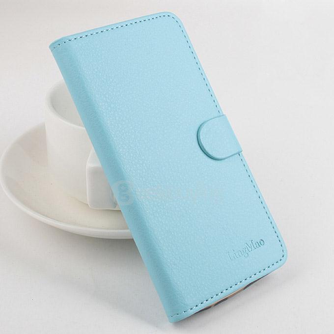 Protective Hard Cover Flip Stand Leather Case for Elephone P8000 Smartphone - Blue