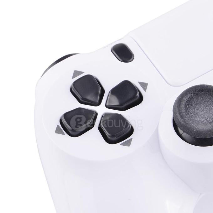 PS4 USB Wired Gaming Controller Gamepad With Analog Sticks Half Cracked Version for PC / Laptop / PlayStation 4 - White