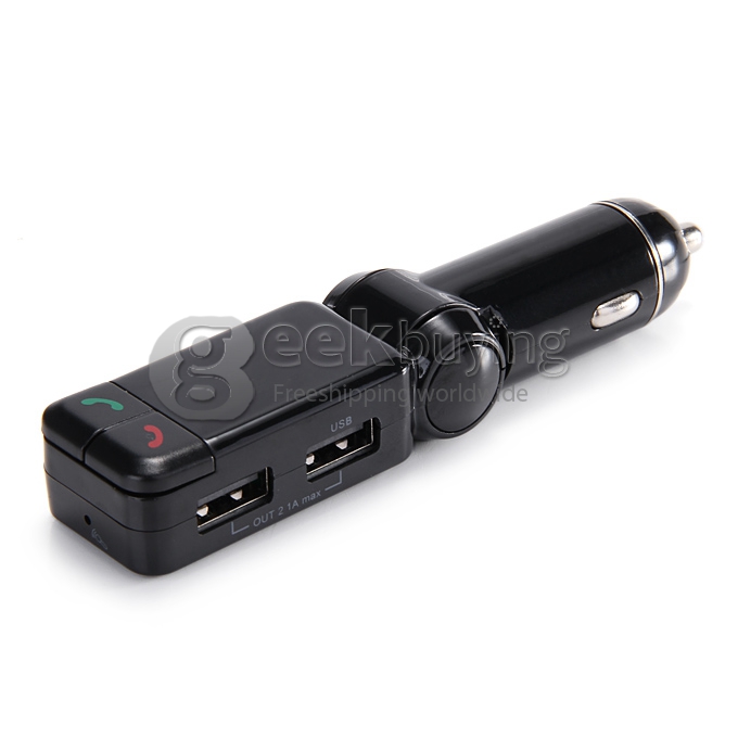 Wireless Bluetooth Dual USB Car Charger Handsfree FM Transmitter SD Card AU