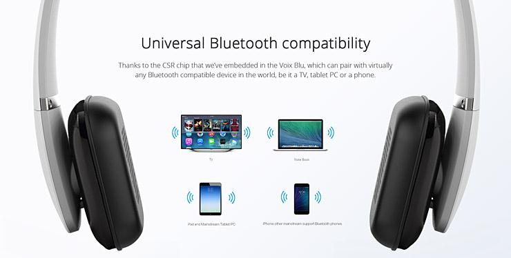 UMI VOIX BLU Wireless Bluetooth Headset BT4.0+EDR Handsfree Headphone With Mic For iPhone/iPad/HTC/Lenovo/Samsung/Tablet PC