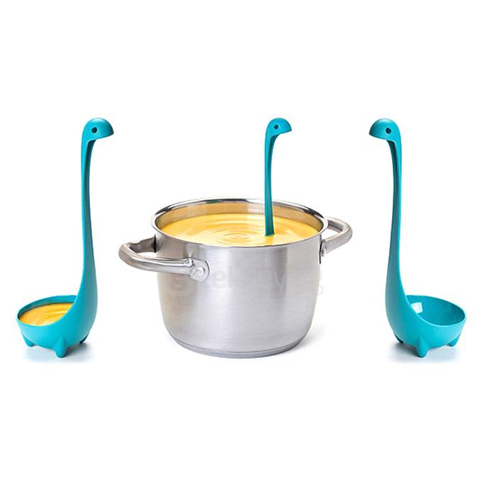 Creative Kitchen Appliance Loch Ness Monster PP Ladle Spoon - Blue
