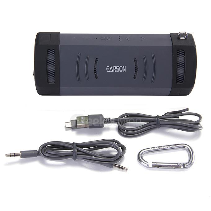 EARSON E160 Wireless Bluetooth Speaker Super Bass Stereo With SD TF Card Slot for iPhone / Samsung - Gray
