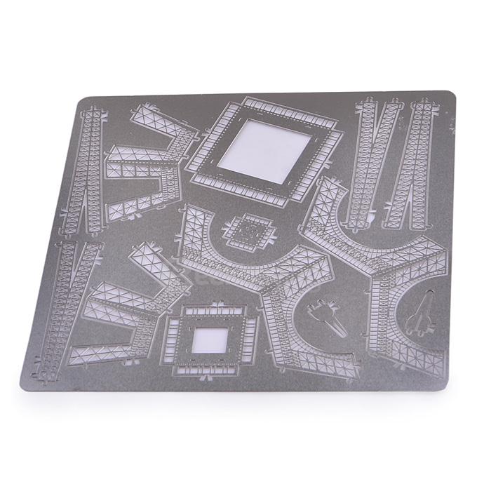 MINI DIY 3D Nanometal Model 3D Eiffel Tower Puzzle - Silver