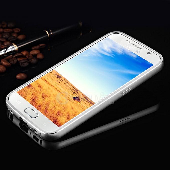 Metal Bumper Shockproof Protect Slim Back Case Cover For Samsung Galaxy S6 i9200 - Silver