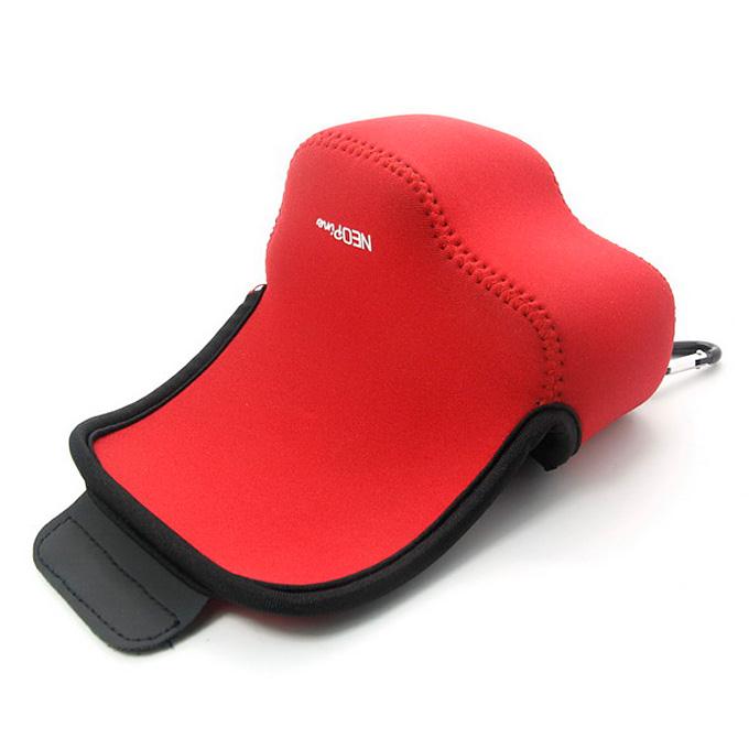 NEOpine Waterproof Soft Triangle Case Bag Pouch For Sony Alpha A6000 16-50mm Lens - Red