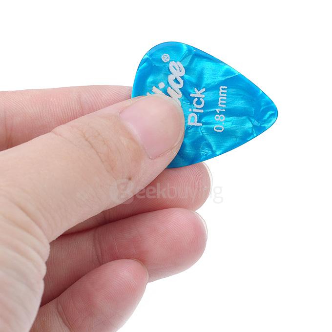 24Pcs/Set Alice AP-24A Durable Celluloid Guitar Picks 0.46/0.71/0.81mm Thickness - Multi Colors