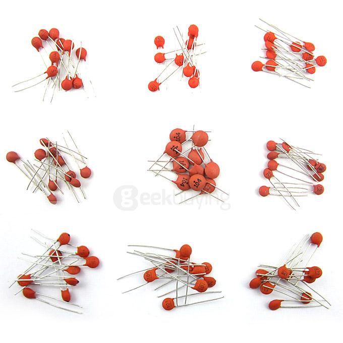 DIP Ceramic Capacitor Pack 2pF-0.1uF/30x10 PCS for DIY project