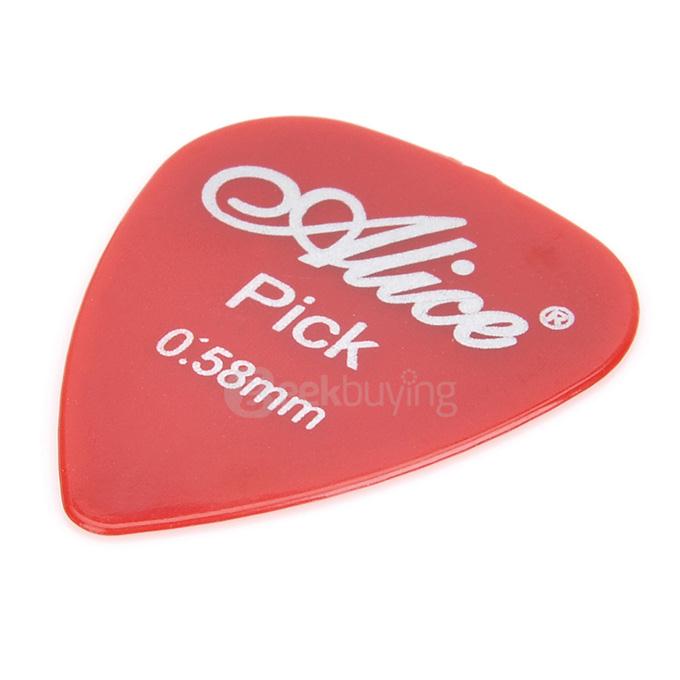 24Pcs/Set Alice AP-24P Plastic ABS Guitar Picks 0.58/0.71/0.81mm Thickness - Multi Colors