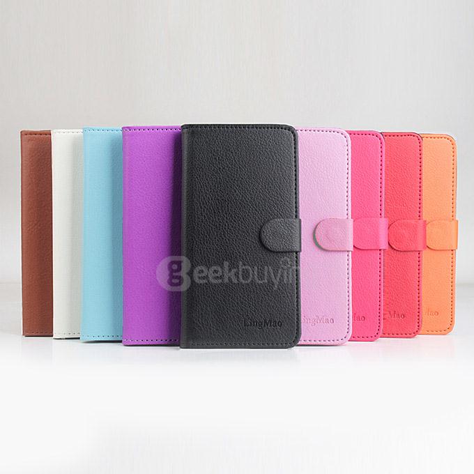 Protective Hard Cover Flip Stand Leather Case for Elephone P8000 Smartphone - Blue