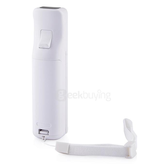 Remote Controller Nunchuck Set With Silicone Sleeve & Strap for Wii - White (2 x AA)