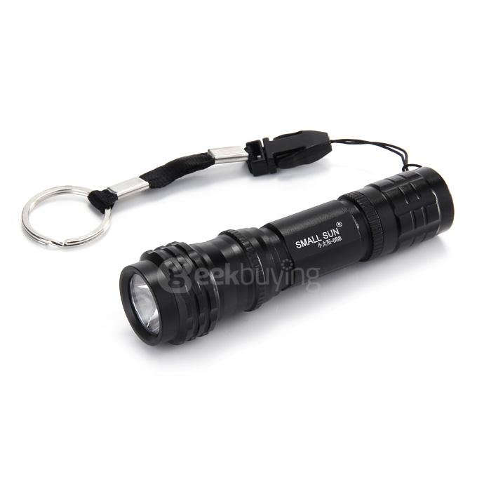 Small Sun ZY-568 Super Mini AA LED Flashlight Torch for Outdoor Activities - Black