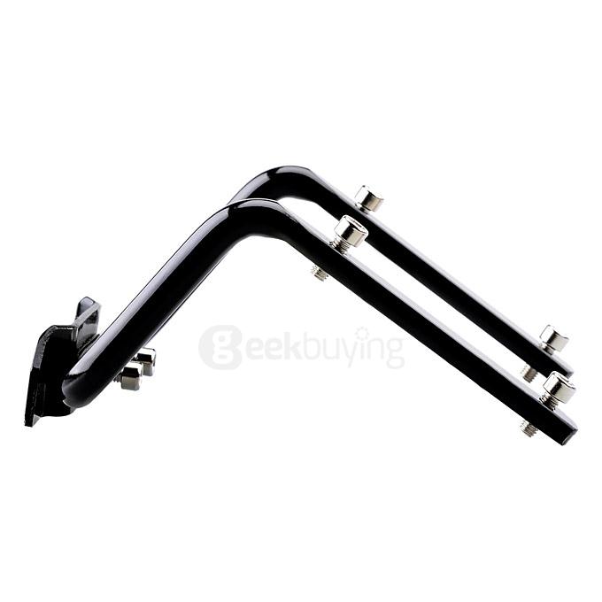 Bicycle Saddle Tail Mounted Aluminum Alloy Dual Water Bottle Holder - Black