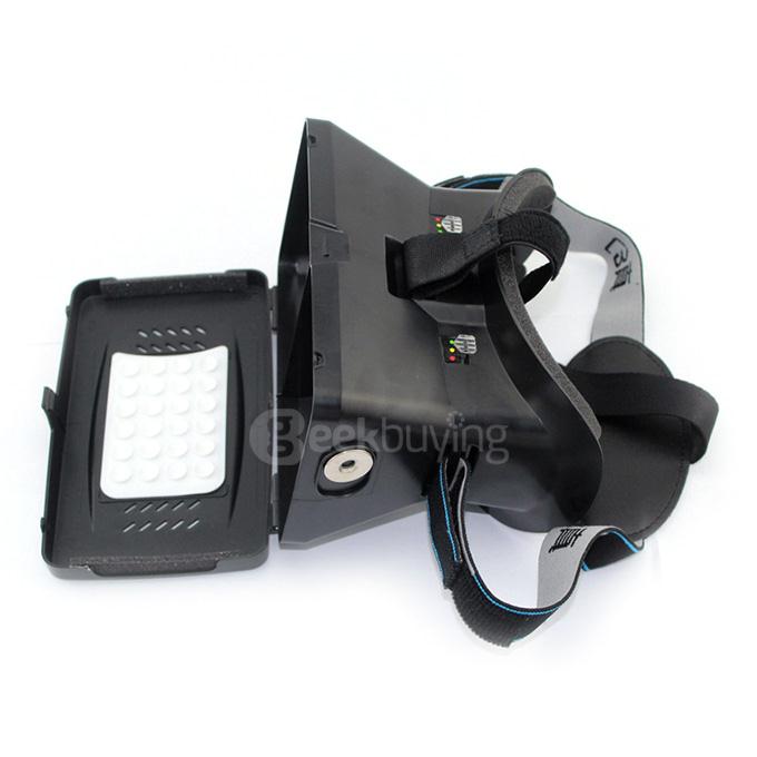 RITECH II 3D Virtual Reality VR Headset FOV75 with Elastic Band for 3.5 - 6 inch Smartphone - Black