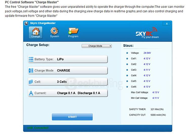 SKYRC T6755 AC/DC Touch Screen Balance Charger