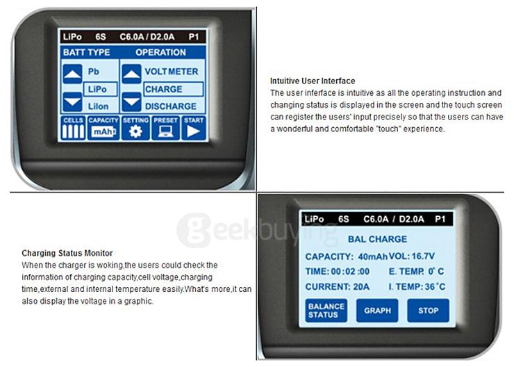 SKYRC T6755 AC/DC Touch Screen Balance Charger