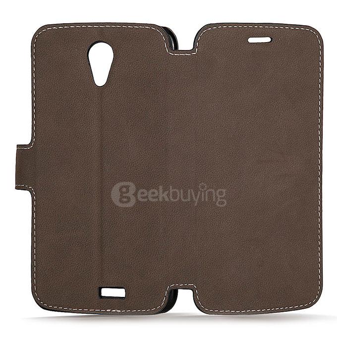Original Cortex Flip Cover Protective Case for DOOGEE Y100 Pro 4G Smartphone - Brown