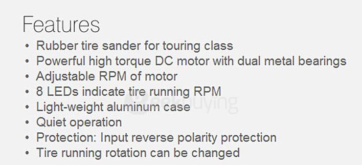 SKYRC Rubber Tire Sander For RC Car