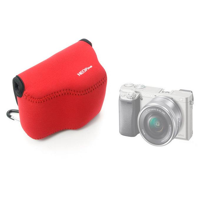 Neopine NE-G1X MarkII High Quality Diving Material Camera Bag Case for Canon G1X Mark II - Red