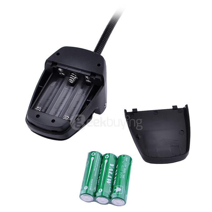Flexible Rechargeable 9 LEDs Clip-On Orchestra Music Stand Piano Lamp Light - Black