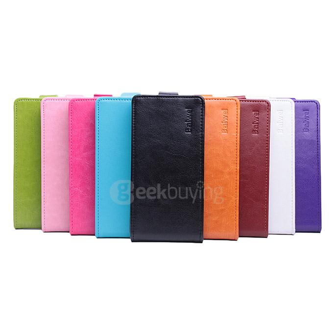 Protective Hard Cover Up&Down Flip Stand Leather Case for Doogee Valencia 2 Y100 Pro Smartphone - Purple