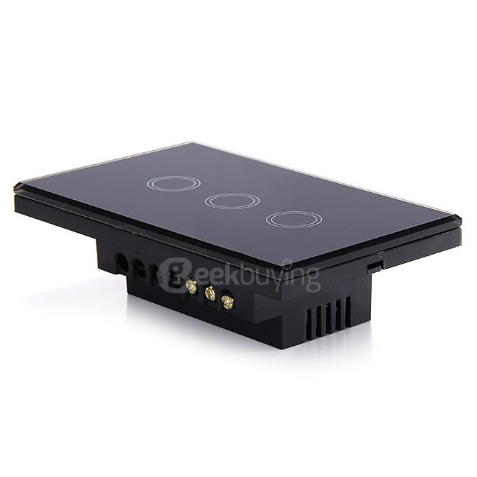 Funry Y8 Home Touch Switch Triple Touch Control 1 Way Intelligent Control Switch With Overload Protection - US