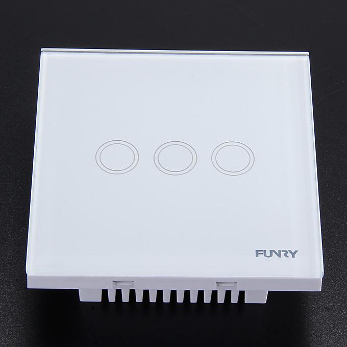 Funry Y8 Home Touch Switch Triple Touch Control 1 Way Intelligent Control Switch With Overload Protection - EU